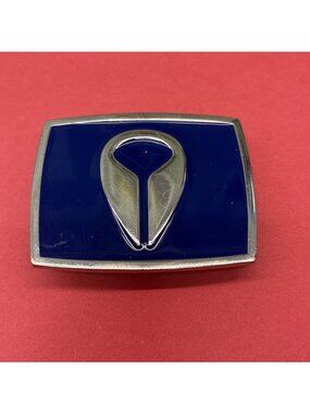 Vintage Y2K Nixon Blue Logo Belt Buckle
